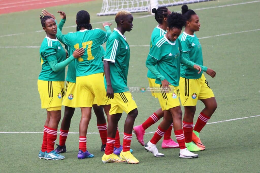 Ethiopia form coming into Super Falcons CAF Women’s Olympic qualifier 1 Ethiopia female football team in action