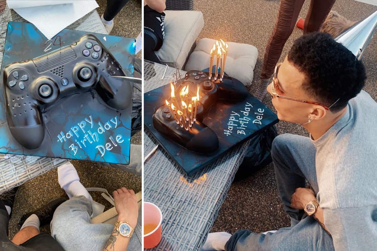 Photos: Dele Alli Shows Off Amazing Playstation Birthday Cake Dele Alli Playstation Birthday Cake