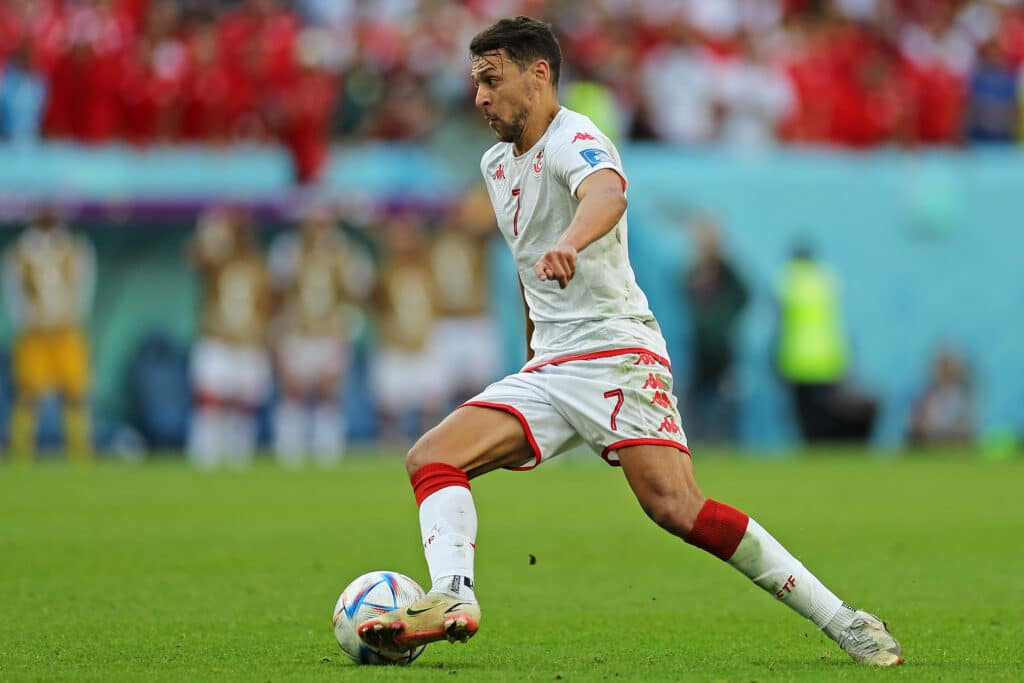 2023 AFCON Qualifiers top goal-scorers 3 Youssef Msakni looks to run forward for Tunisia