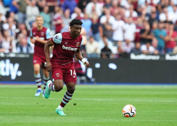 Mohammed Kudus of West Ham United on the ball