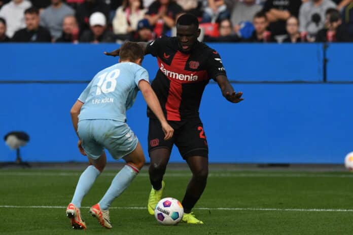 GER, 1. FBL, Bayer 04 Leverkusen vs 1. FC Koeln victor boniface is versatile