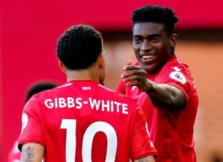 Super Eagles News: Taiwo Awoniyi Ends Arsenal’s Title Hopes Taiwo Awoniyi Goal Saves Nottingham Forest from Relegation and Ends Arsenal Title Charge